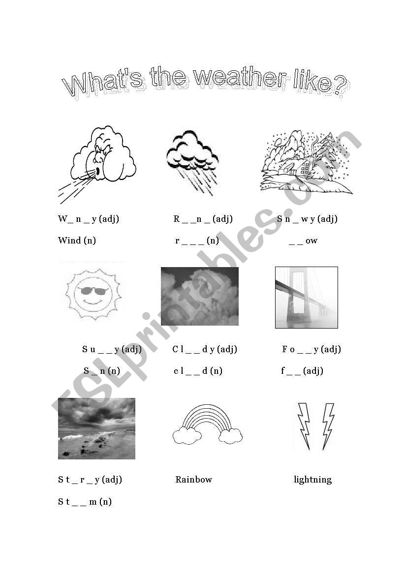 the weather worksheet