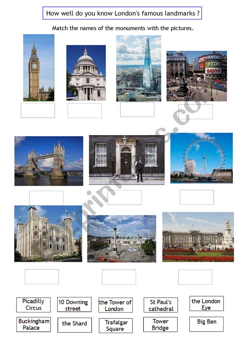 London worksheet