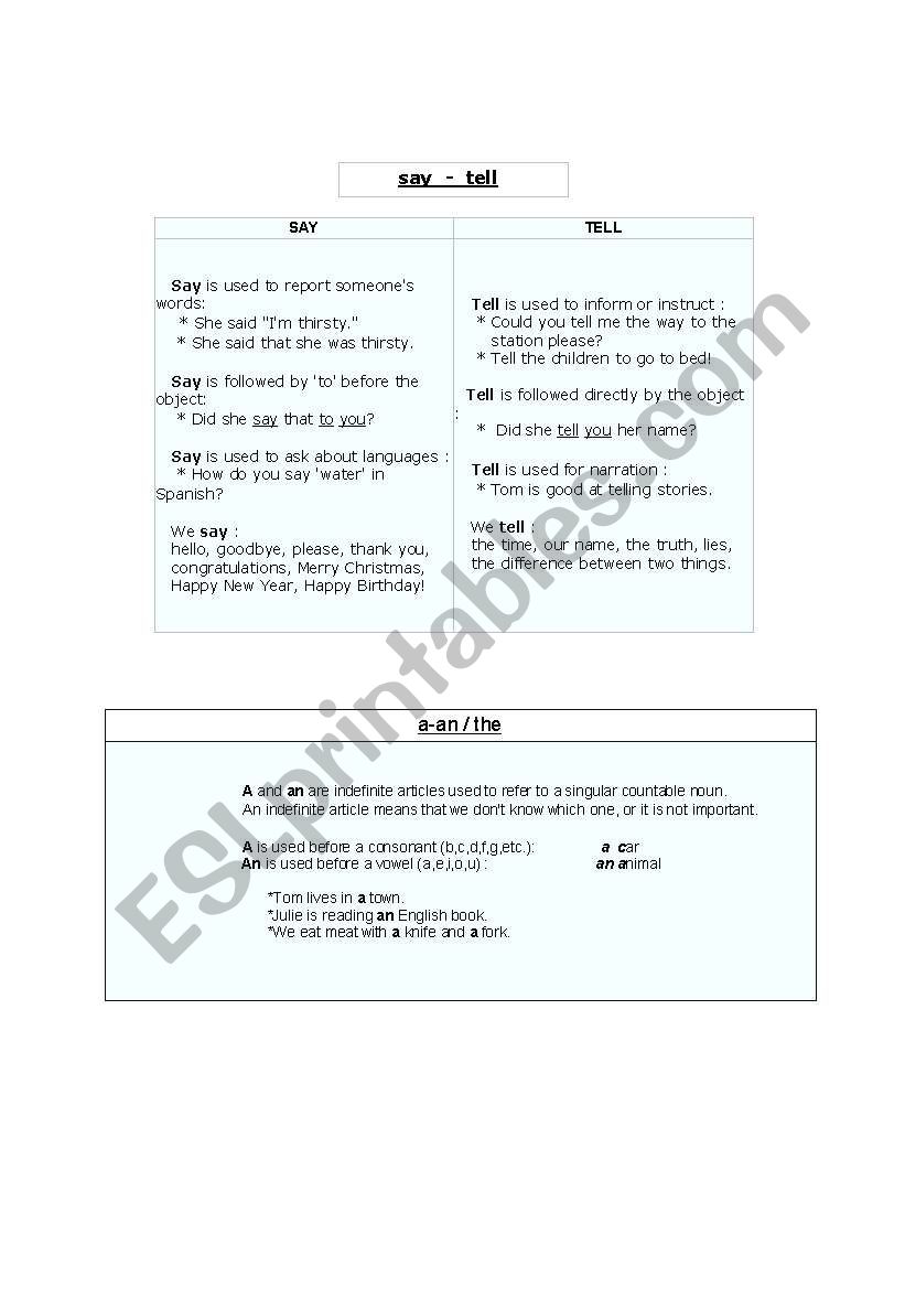 common errors in writing worksheet