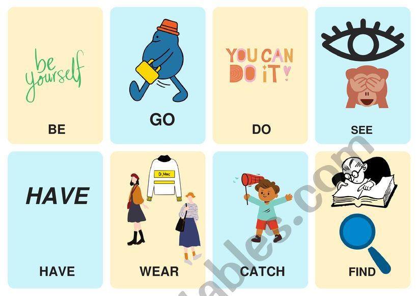 PAST OF SOME IRREGULAR VERBS CARDS