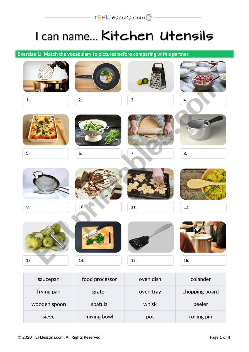 Kitchen appliances vocabulary in English with pictures 