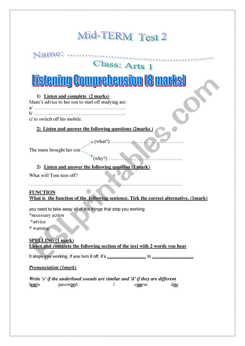 technology  worksheet