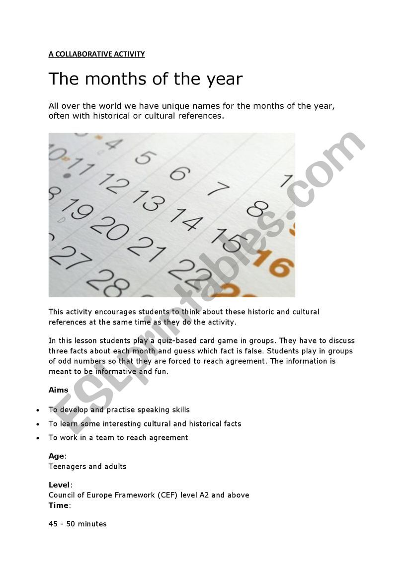 collabarative  worksheet