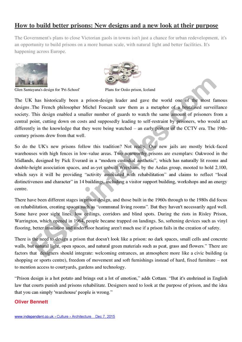 written comprehension test how to build better prisons