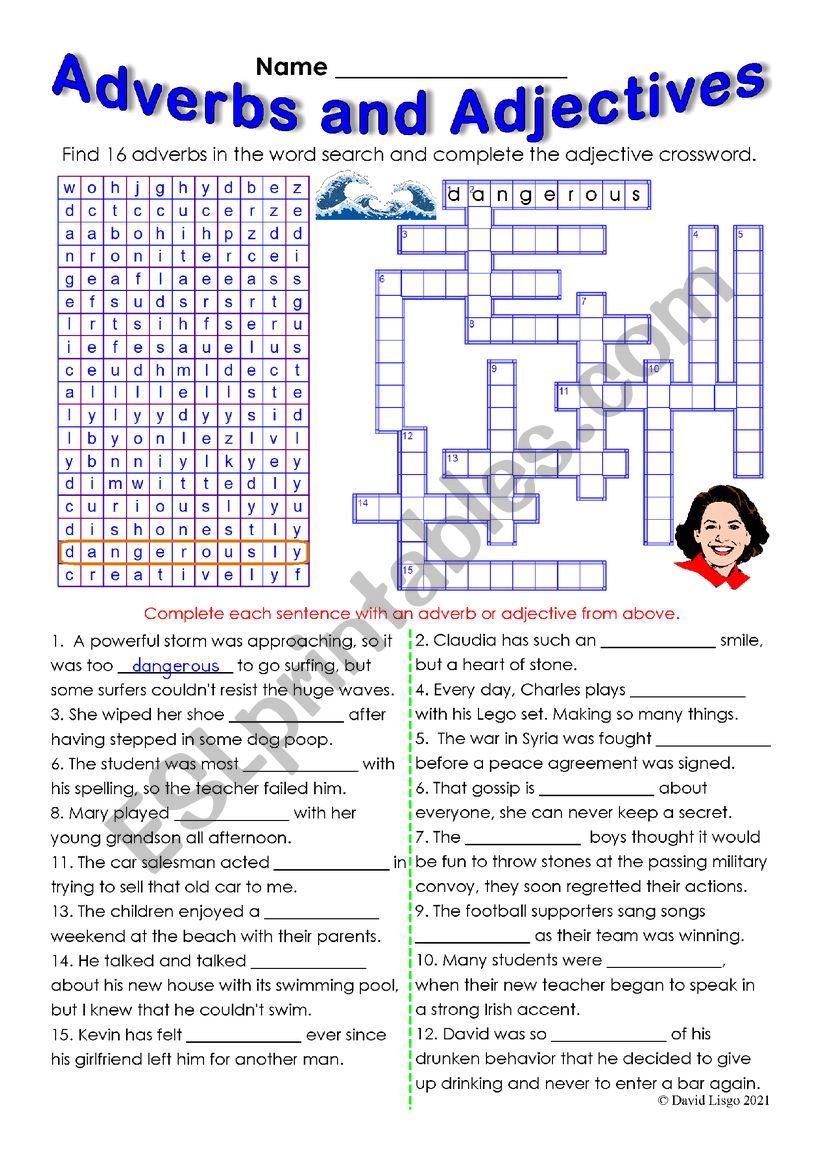 Adverbs and Adjectives 2 (series 2) with keys