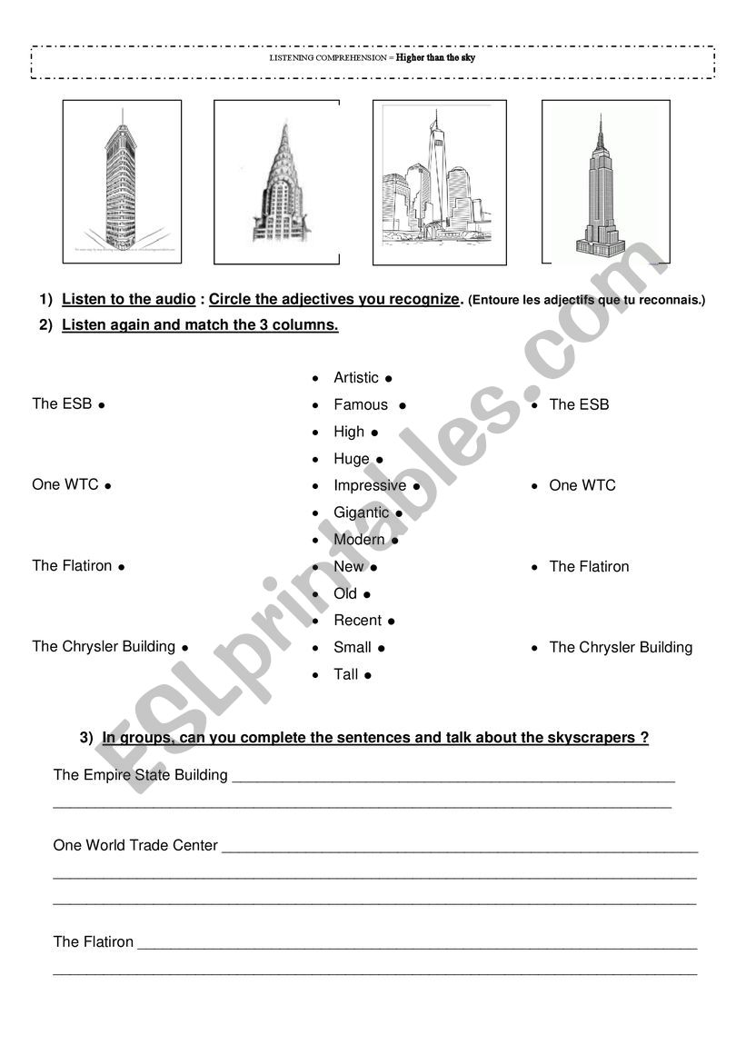 Introduction to NYC skyscrapers - Comparisons - audio available