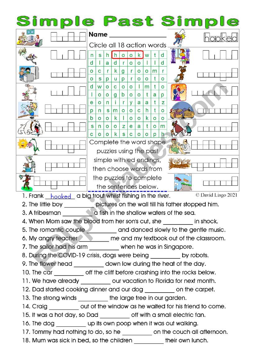 Simple Past Simple 8 with keys