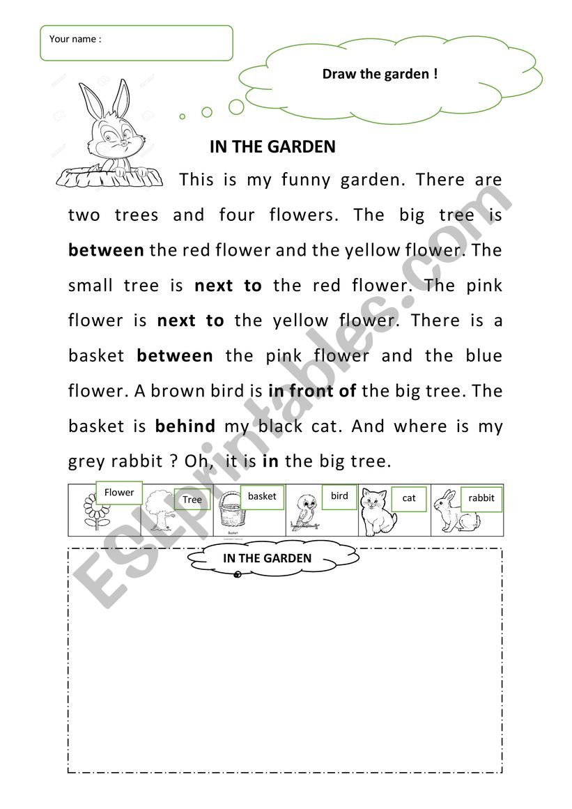 GARDEN worksheet