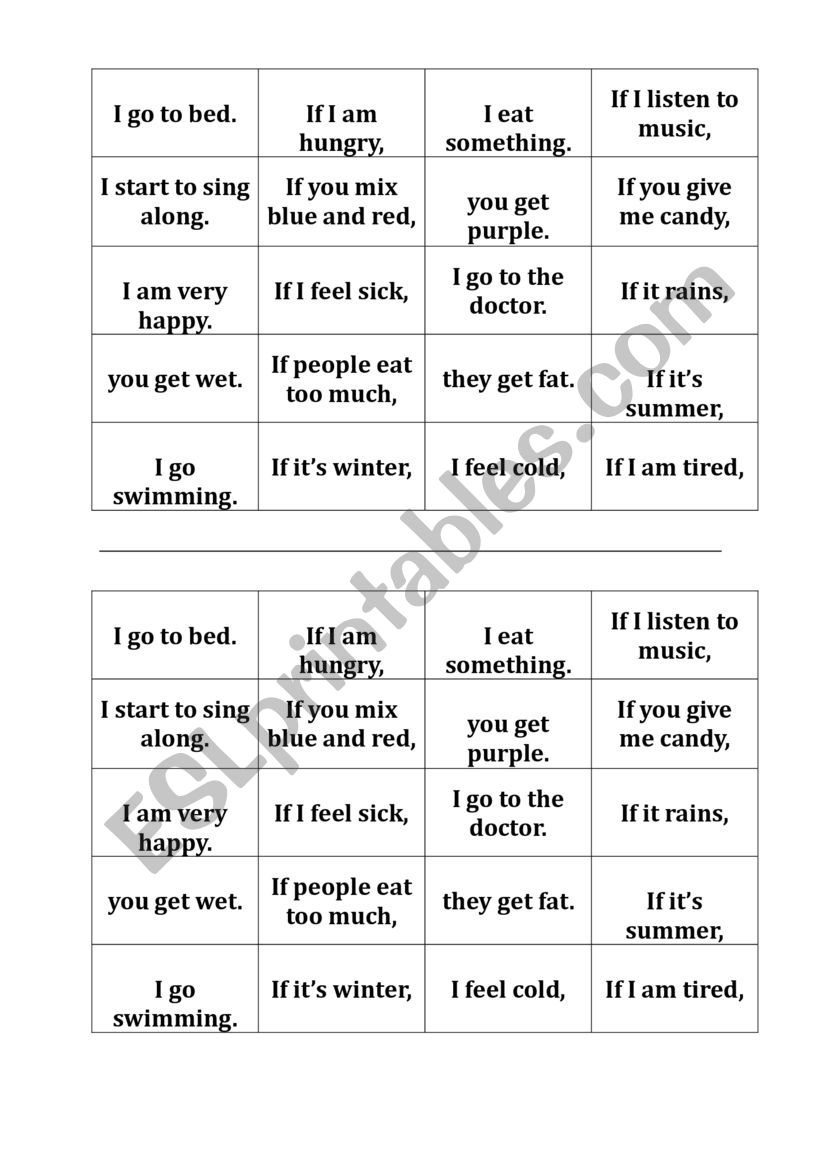 zero conditional dominoes worksheet