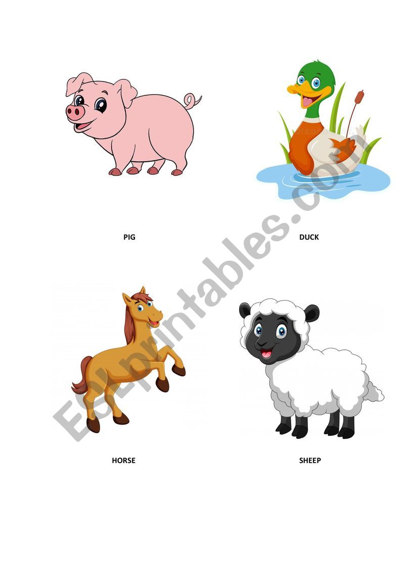 Farm Animals Flashcards worksheet