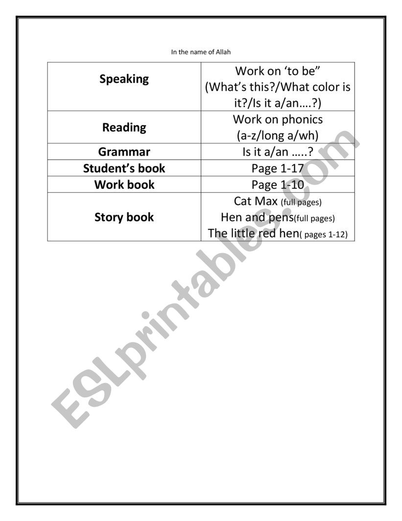 Final Exam FF1 worksheet