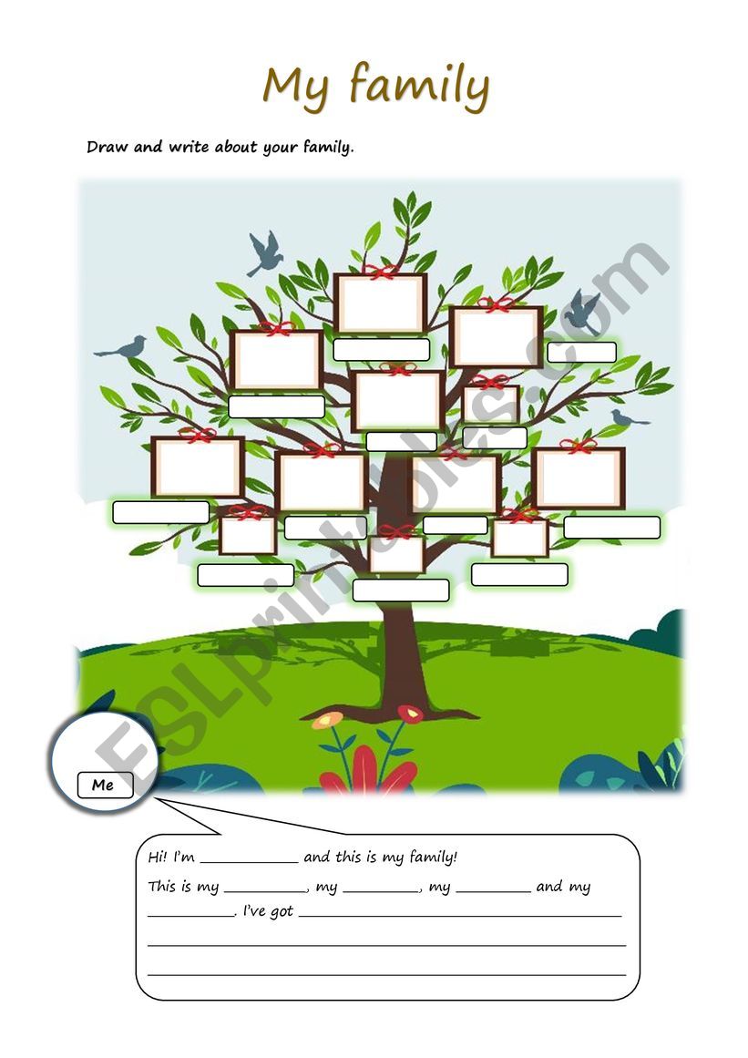 My family tree worksheet