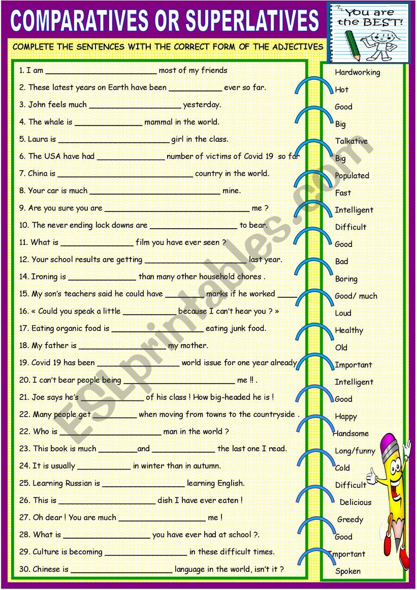 Comparatives or superlatives with Key