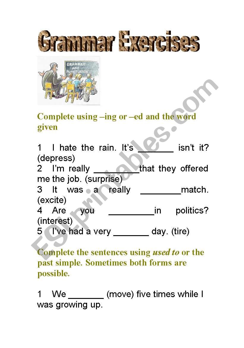 Grammar Practice part 1 worksheet