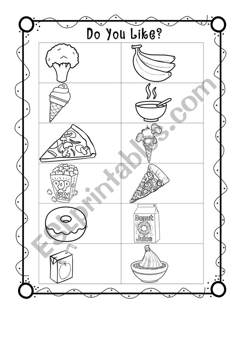 What Food do You Like? worksheet