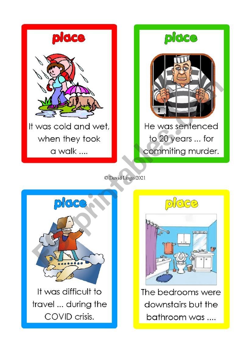 Adverbs of Place Flash/Game Cards 21-30