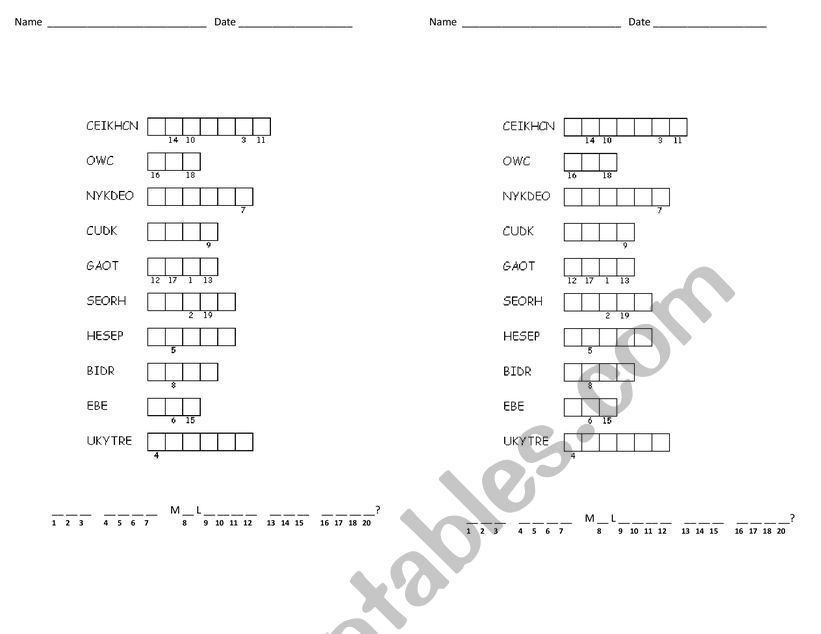 Farm Animals worksheet