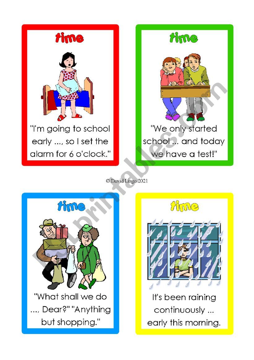 Adverbs of Time Flash/Game Cards 31-40