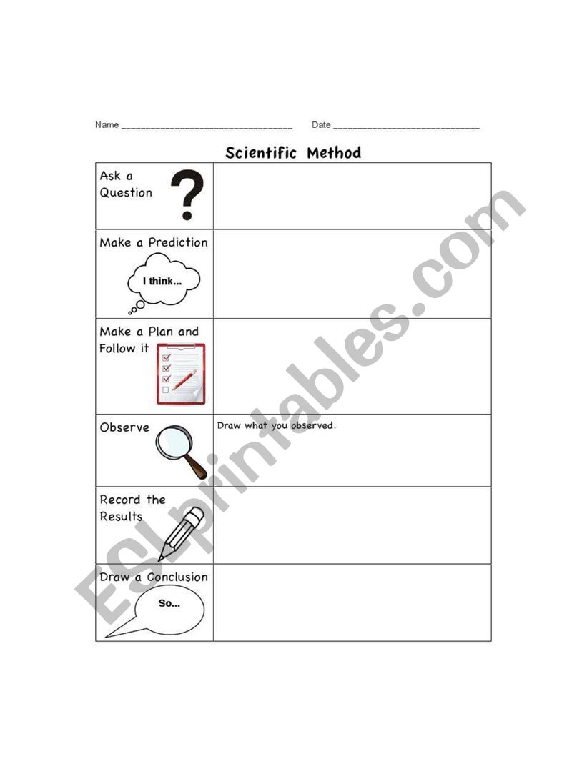 Science worksheet