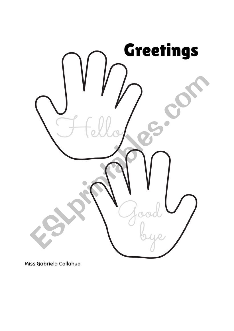 Greetings worksheet