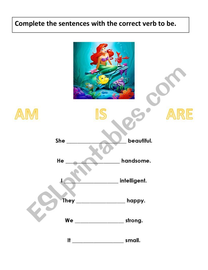 Verb to be beginners worksheet