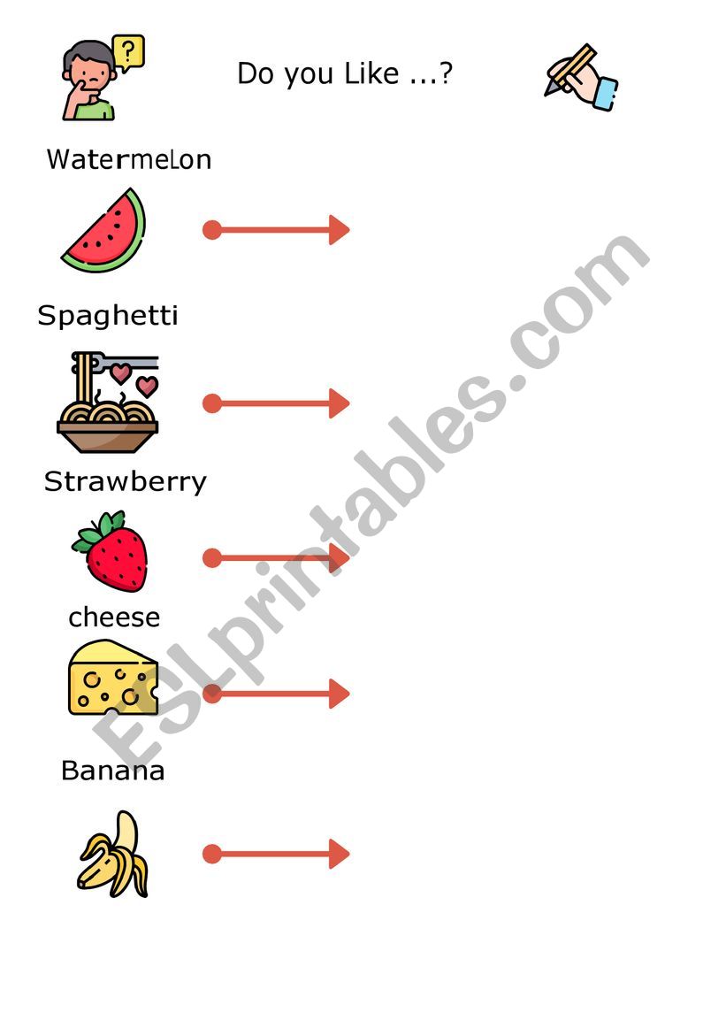 Do you like?  worksheet