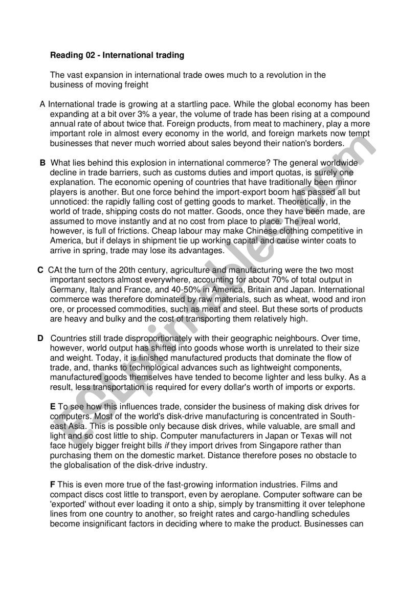 ad worksheet