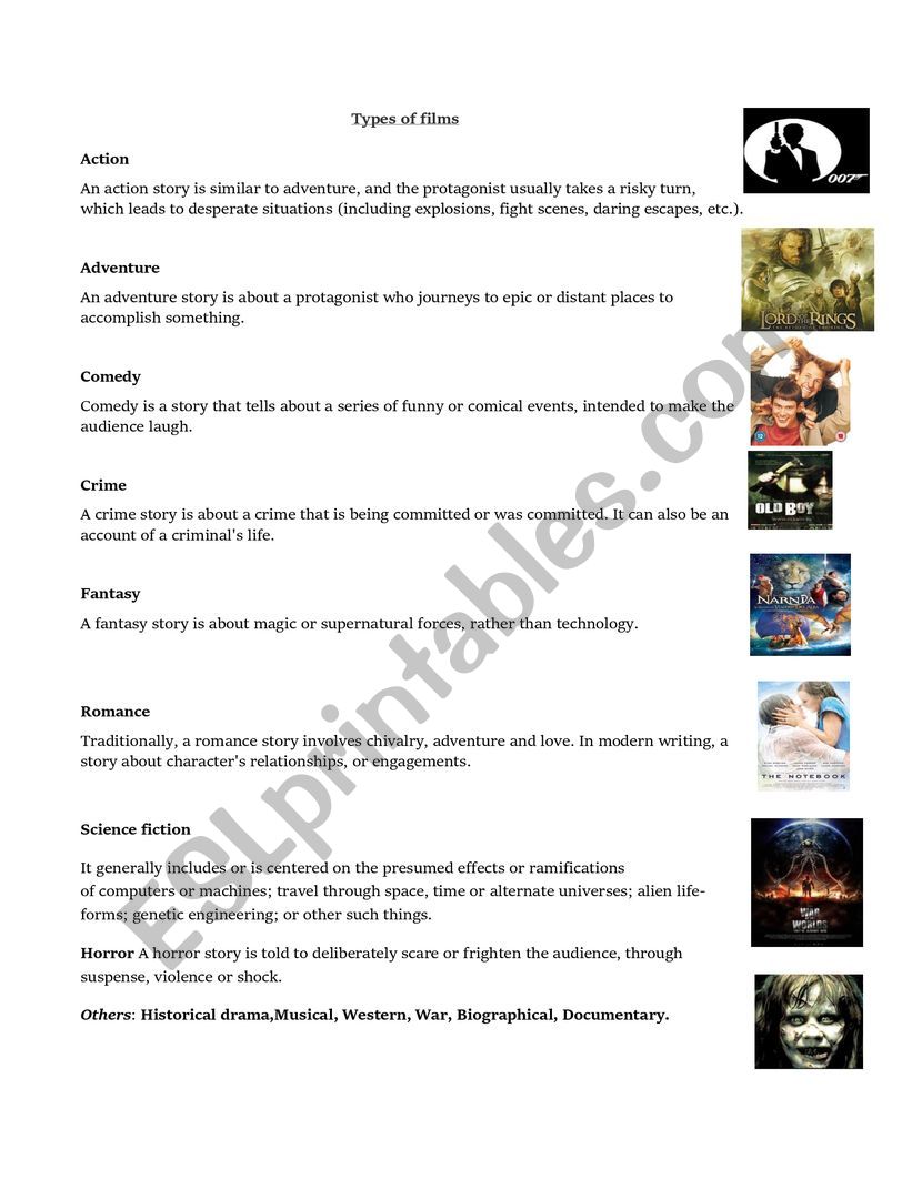 MOVIES worksheet