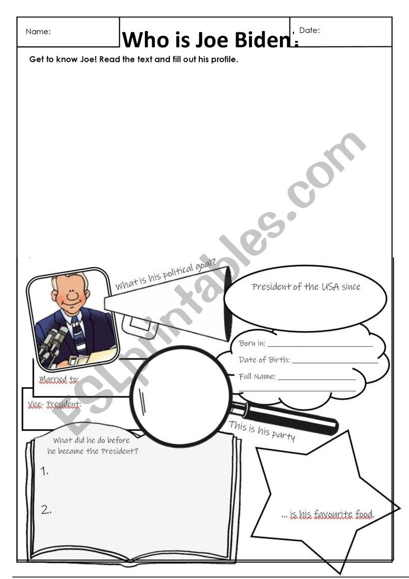 Who is Joe Biden pt. 2 worksheet