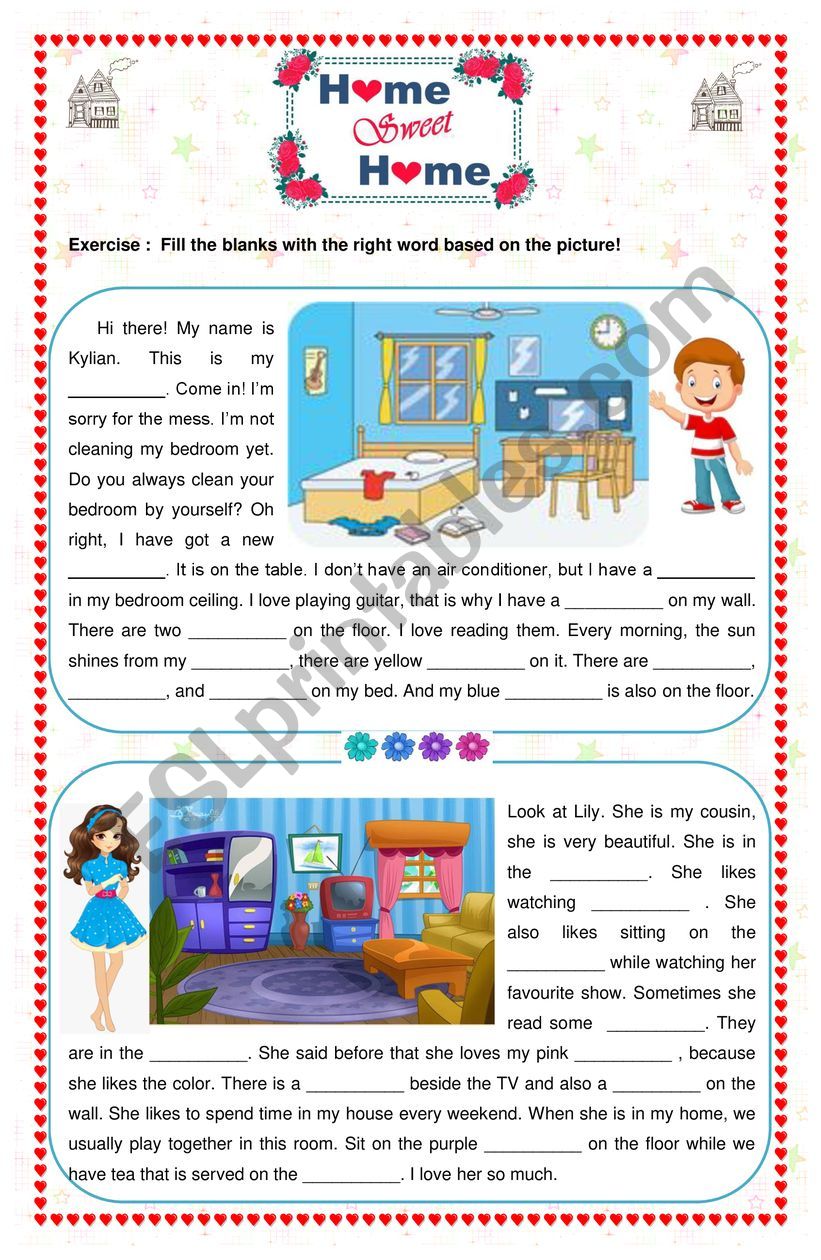 Home Sweet Home Part 1 of 3 worksheet