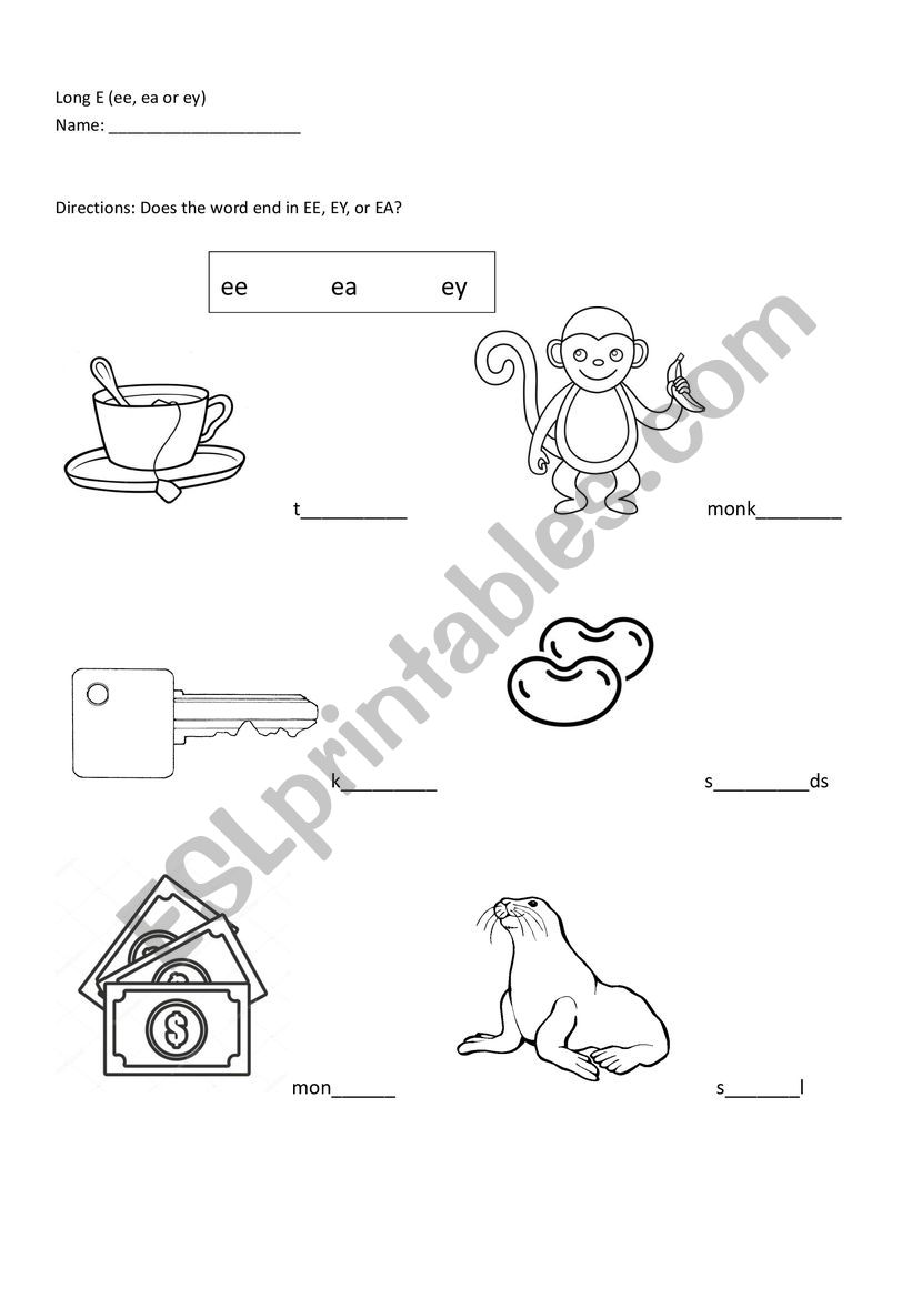 Long E  worksheet