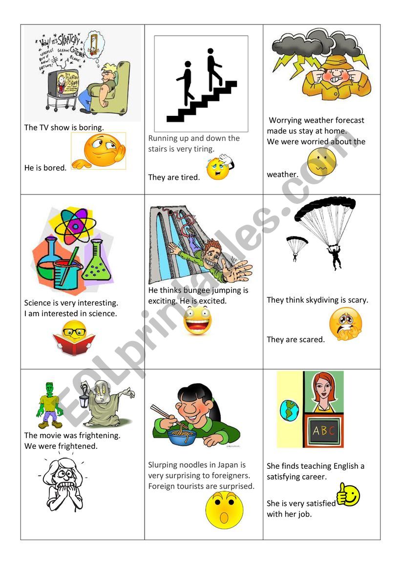 Adjectives -ED  -ING worksheet