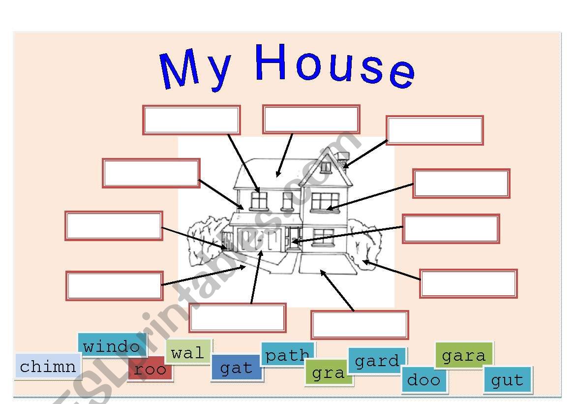 MY HOUSE worksheet