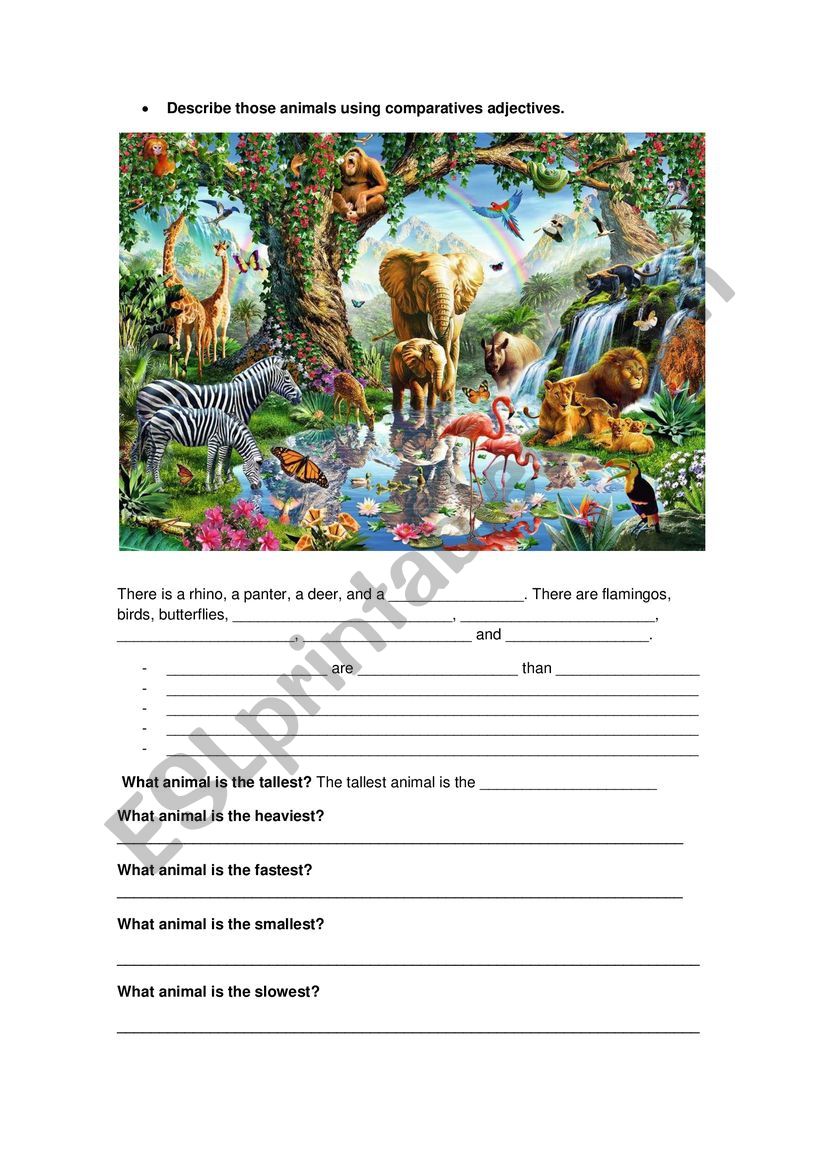 Comparatives and Superlatives worksheet