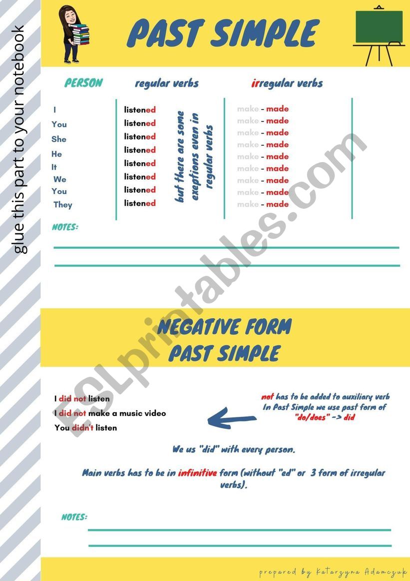 Past Simple - questions, short answerst, positive and negative sentences 