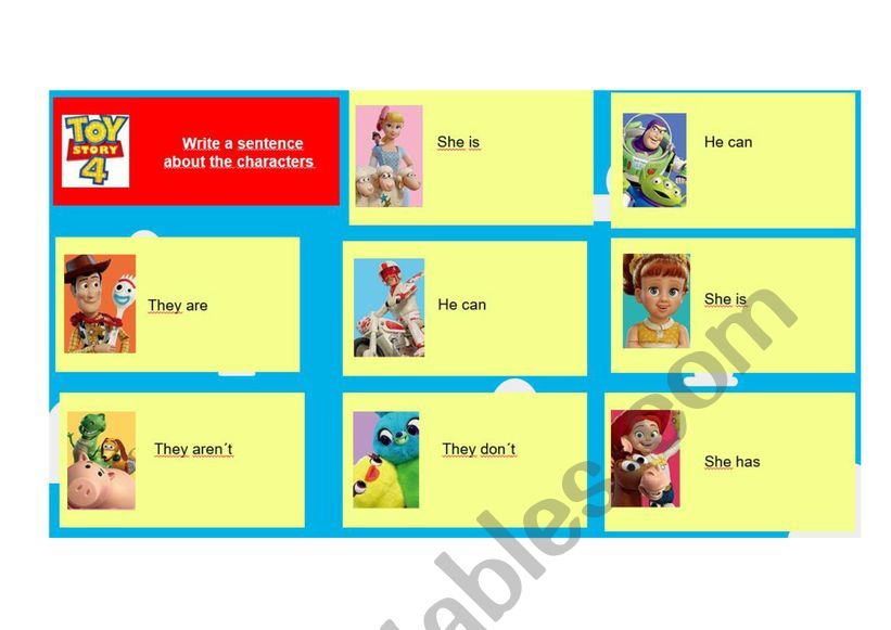 Toy Story worksheet  worksheet
