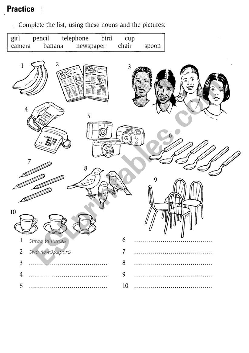 Nouns & Adjectives worksheet