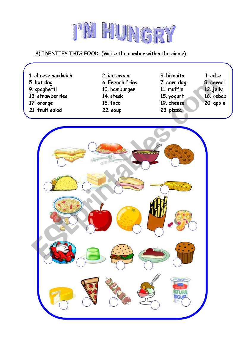 Im hungry worksheet