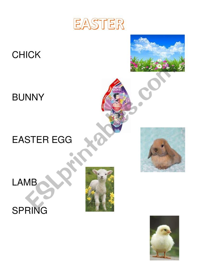 EASTER worksheet