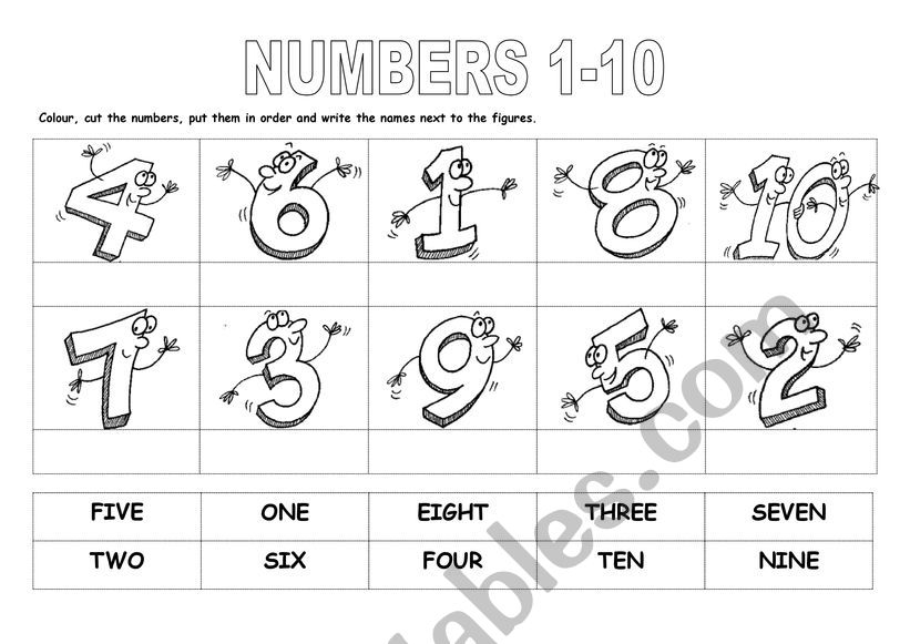 Numbers worksheet