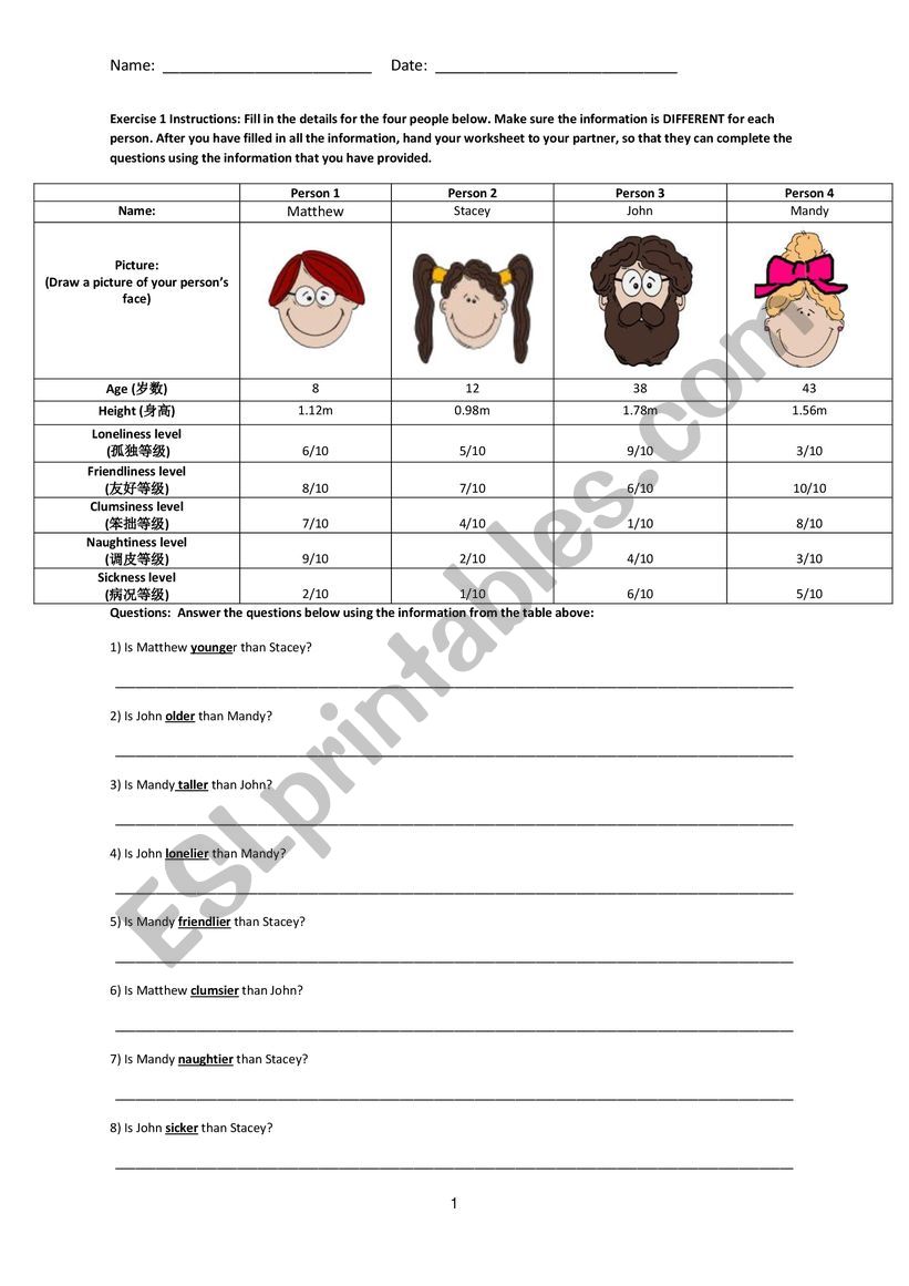 comparative-adjectives-review-esl-worksheet-by-62964373