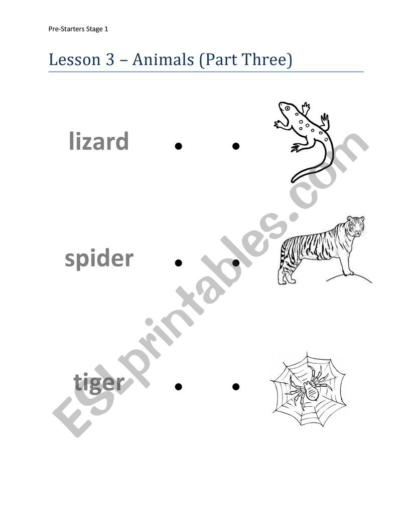 Animals Matching  worksheet