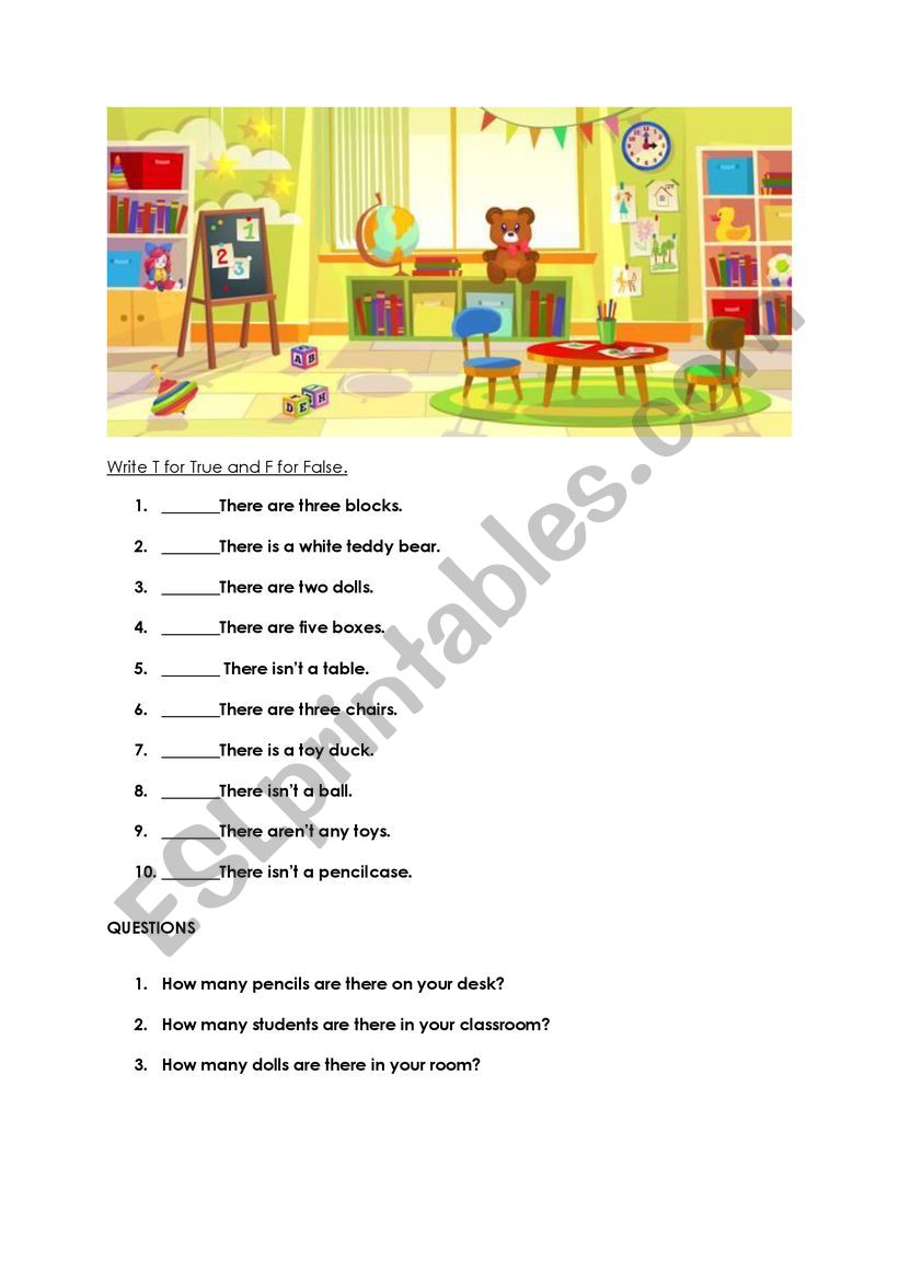There is/ There are worksheet