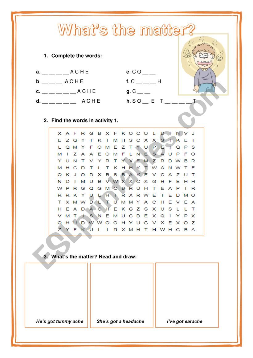 ILLNESSES worksheet