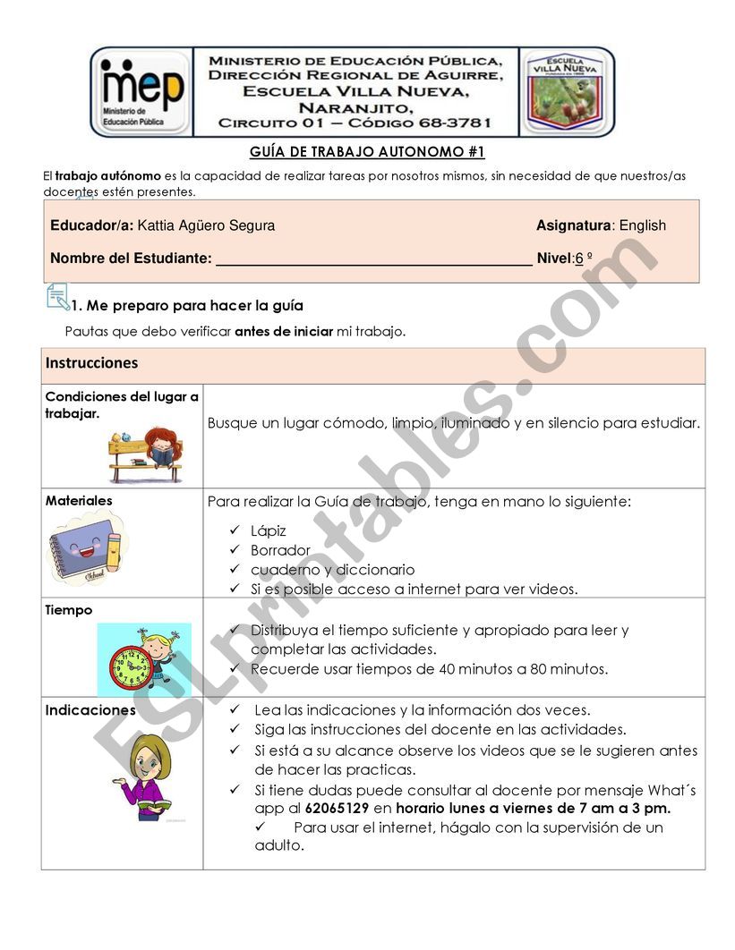 Weather worksheet