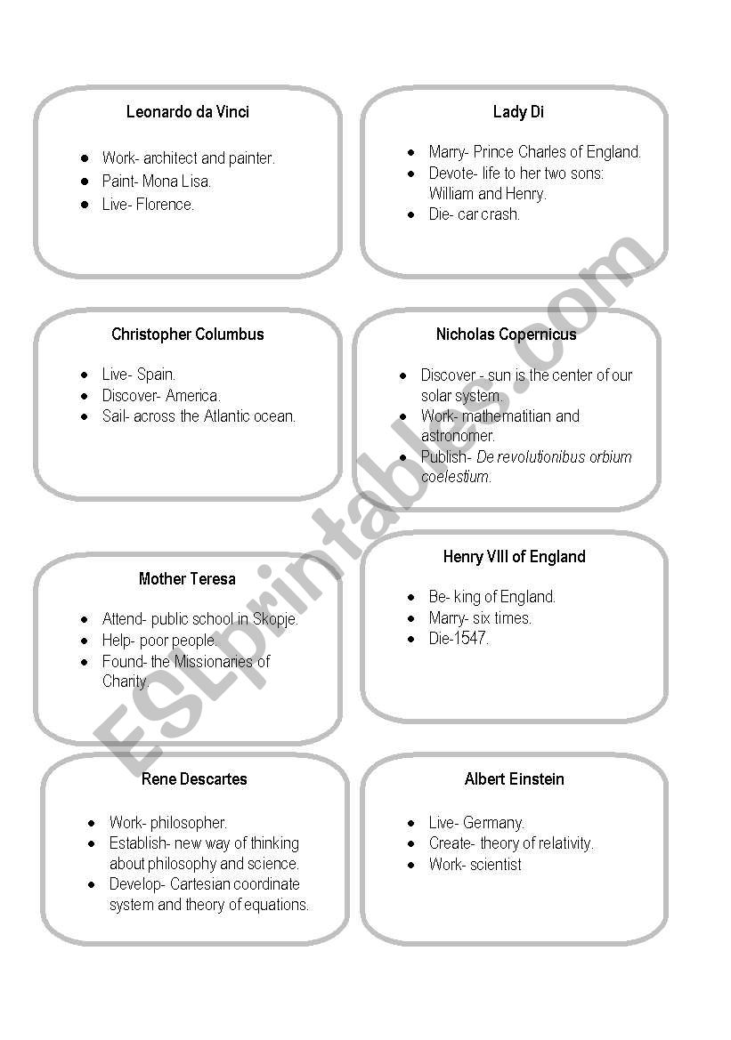 Game- Past simple worksheet