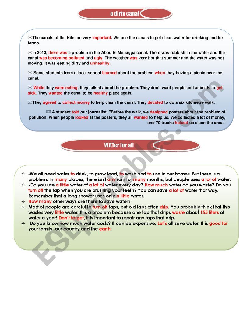 topics about the environment worksheet