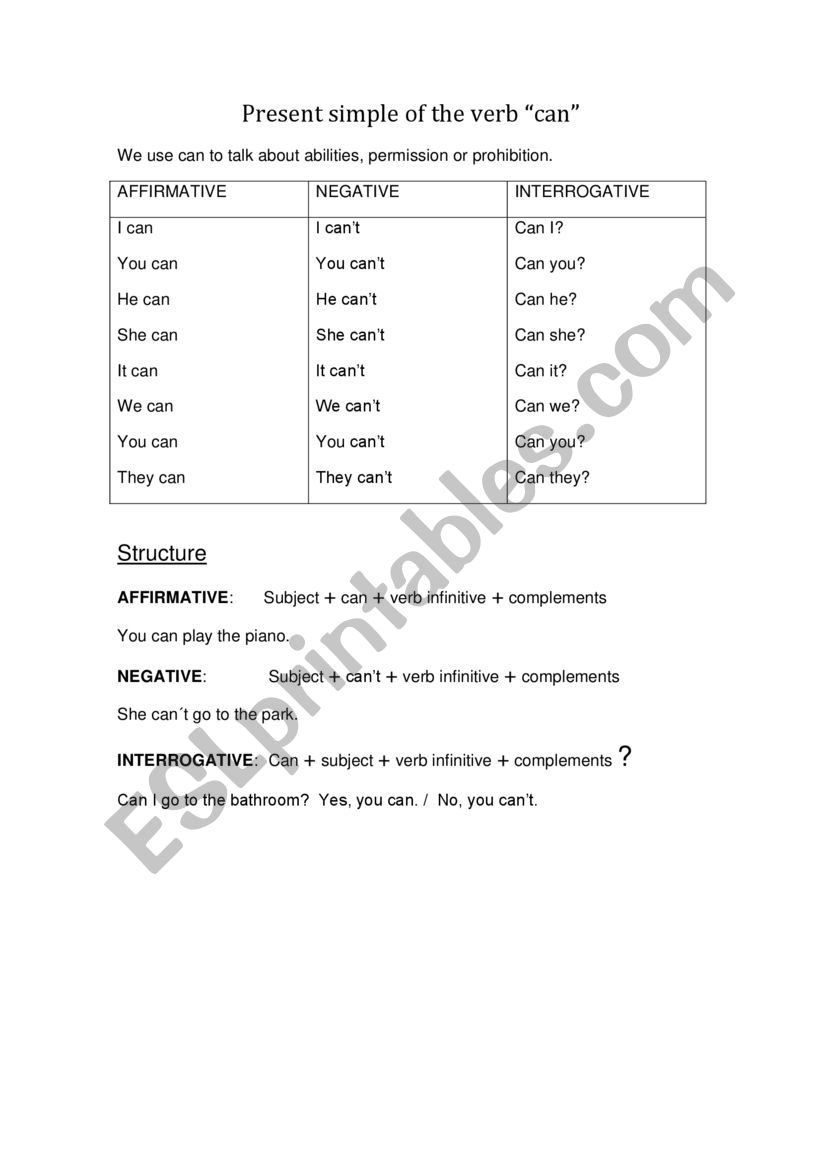 Can worksheet