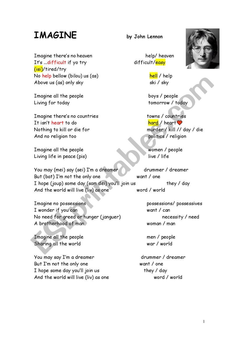 ESL printable worksheet