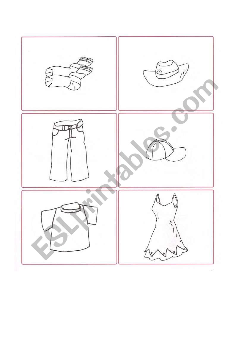 Clothes worksheet